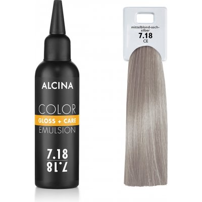 Alcina Tónovací emulze 7.18 Střední blond popelavá stříbrná 100 ml