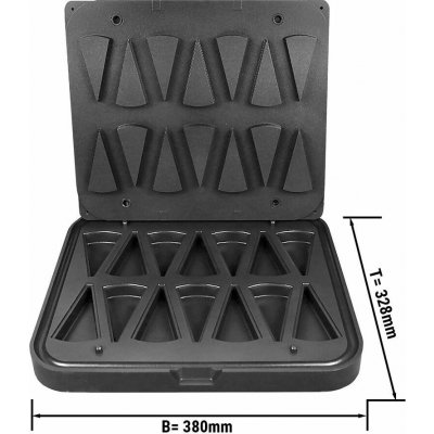 G.Gastro Formy pro stroj na tartaletky TMNP - Tvar tartaletek: Kousek dortu - 110x60 mm - Výška: 20 mm - pro 14 tartaletek - D11886338 – Hledejceny.cz