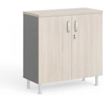 Lenza Nízká skříň Manager LUX 90 x 43 x 93 cm, akát světlý / šedá – Zboží Dáma