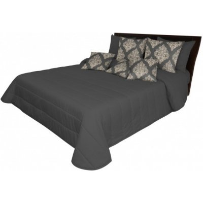 DumDekorace přehoz na postel Tmavě šedý s prošívaním 75 x 160 cm – Zboží Mobilmania