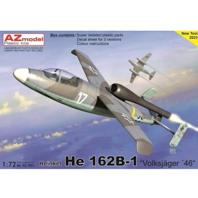 Heinkel He 162B 1 3x camo AZ model 7851 1:72