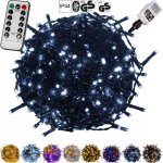 Voltronic 59750 Vánoční LED osvětlení 60 m studená bílá 600 LED + ovladač zelený kabel – Sleviste.cz