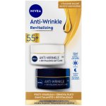 Nivea obnovující denní a noční krém proti vráskám 55+ 2 x 50 ml dárková sada – Zboží Dáma