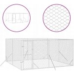 VidaXL Venkovní Kotec pro psa stříbrný 400 x 400 x 200 cm pozinkovaná ocel – Hledejceny.cz