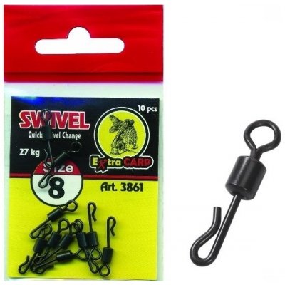 Extra Carp Quick Change Swivel vel.8 27kg 10ks – Hledejceny.cz