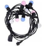 Řetěz svítící WHITE PINK BLUE 10ks 12m 230V IP65 2W LIGHT GARLAND SET ML15781 – Hledejceny.cz