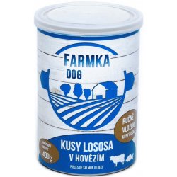 Sokol Falco Farmka Dog kusy lososa v hovězím 400 g