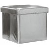 Taburet IDEA nábytek - Sedací úložný box stříbrný IDEA nábytek