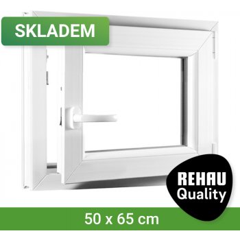 SKLADOVÁ-OKNA.cz REHAU Smartline+, otvíravo-sklopné pravé 500 x 650