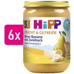 HiPP BIO Hruška banán suchary 6 x 190 g – Zboží Dáma