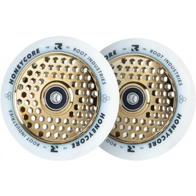Root Industries Kolečka ROOT Honeycore White 110 mm Gold 2 ks – Zboží Mobilmania