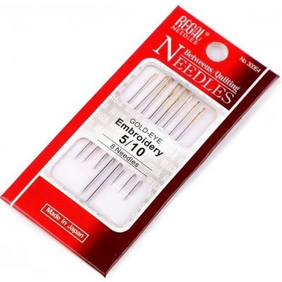 Jehly vyšívací zlatá ucha 5/10 (sada 8ks) – Sleviste.cz