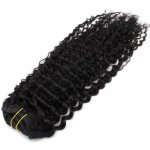 Clip in vlasy 51cm kudrnaté - černé – Zboží Dáma