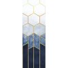 Tapety AG design FTNVL-3725 vliesová fototapeta Blue Hexagons rozměry 90 x 270 cm