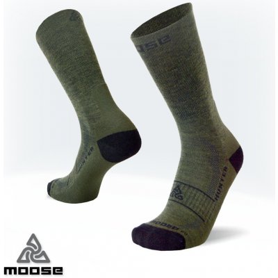 Moose HUNTER MERINO outdoorové ponožky zelená – Zboží Mobilmania