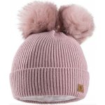 Fashionweek dámská zimní čepice se dvěma bambulkami WOOL2 světle růžová – Hledejceny.cz