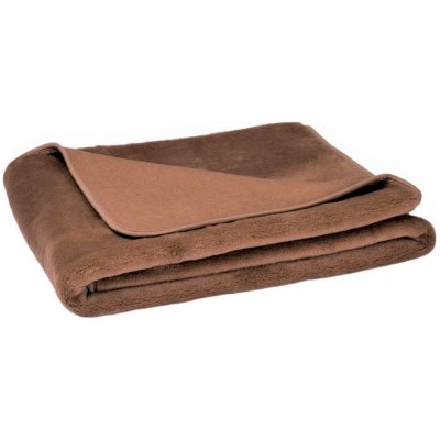 OVČÍ VĚCI Deka z ovčí vlny merino jednovrstvá jednostranná camel hnědá 135x200 – Zboží Mobilmania