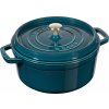 Sada nádobí Staub Cocotte hrnec kulatý 24 cm 3,8 l mořská modř