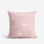 Goldea krep srdíčka na pudrově růžovém 30 x 50 cm – Sleviste.cz