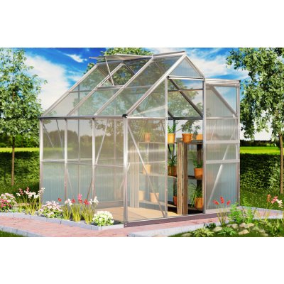 Hliníkový polykarbonátový skleník XL 190 x 250 x 195 cm