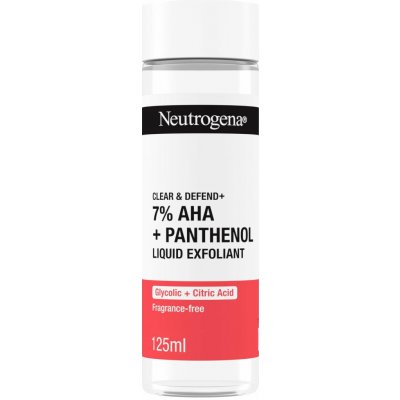 Neutrogena Clear & Defend+ Liquid Exfoliant unisex tekutý peeling s aha kyselinami a panthenolem 125 ml – Hledejceny.cz