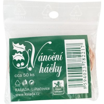 háček-50ks-dlouhý měděný vánoční /50/ – Hledejceny.cz