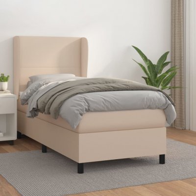 vidaXL 3128878 Boxspring postel s matrací umělá kůže / barva cappuccino