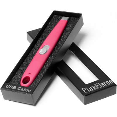 PureFlame plazmový s USB nabíjením růžová