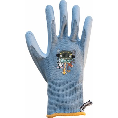 černá FOX Rukavice pracovní Mini Baobab černá fox dětské modré – Zboží Dáma