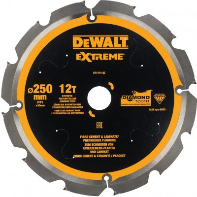 DeWALT DT1474 Pilový kotouč pro cementovláknité desky a laminát 250x30mm 12z – Zbozi.Blesk.cz