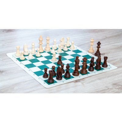 Dřevěné šachy Staunton komplet, zelené – Sleviste.cz