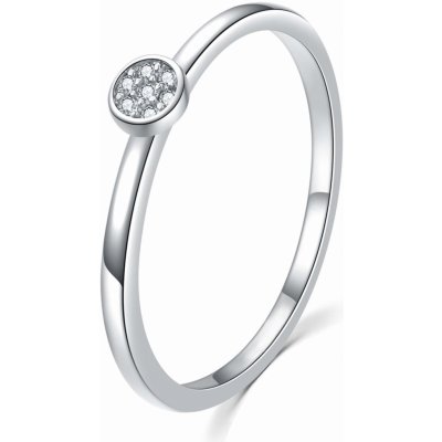 Moiss Třpytivý stříbrný prsten s čirými zirkony R00020 – Hledejceny.cz