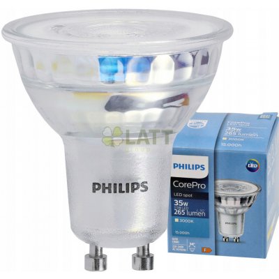 Philips LED žárovka GU10 3,5 - 255Lm 36° - teplá bílá 3000K - CorePro Premium – Hledejceny.cz