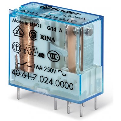 FINDER Relé 40.61.9.024.0000, 1P/16A, 24V DC 40619024 – Hledejceny.cz