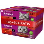 Whiskas Classic Meals kompletní krmivo pro dospělé kočky v omáčce 120 x 85 g + 40 sáčků – Hledejceny.cz