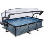 Exit Toys Frame s kartušovou filtrací a kopulí 300 x 200 x 65 cm Stone Grey – Zboží Dáma