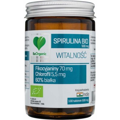 BeOrganic Spirulina 500 mg 100 tablet – Hledejceny.cz