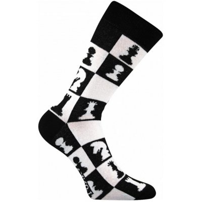 Pánské vzorované bavlněné ponožky "ŠACHY" – Zboží Mobilmania