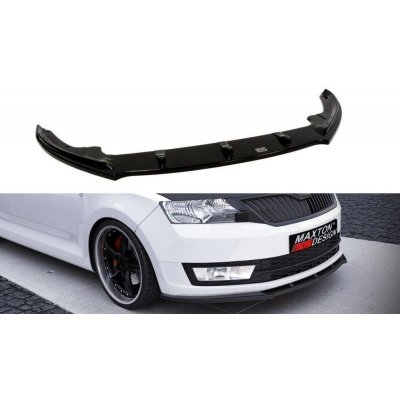Maxton Design spoiler pod přední nárazník ver.1 pro Škoda Rapid, černý lesklý plast ABS – Sleviste.cz