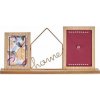 Klasický fotorámeček Giftdecor Dřevěný fotorámeček s nápisem HOME, 46 × 6 × 21,5 cm