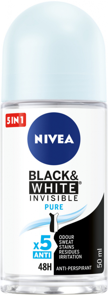 Nivea Invisible for Black & White Pure roll-on 50 ml