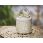 EMOS LED dekorace lucerna s vločkami kovová bílá 14 cm 3x AAA vnitřní vintage – Hledejceny.cz
