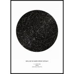 Jen tak z lásky Hvězdná mapa životního okamžiku - Váš originální dárek s hloubkou Rozměr plakátu: 40 × 50 cm (tištěný plakát), Barva pozadí: Bílá – Zboží Dáma