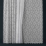 Berk žakárová záclona SD2512 ALBA, celoplošný vzor listů, bílá, výška 250cm (v metráži) – Zboží Mobilmania