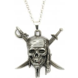 JewelsHall Náhrdelník Piráti z Karibiku - lebka - Jack Sparrow 1738  náhrdelník - Nejlepší Ceny.cz