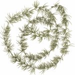IB LAURSEN Dekorativní girlanda Cedar 150 cm, zelená barva, plast – Hledejceny.cz