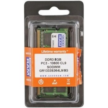 GOODRAM SODIMM DDR3 8GB 1333MHz CL9 GR1333S364L9/8G