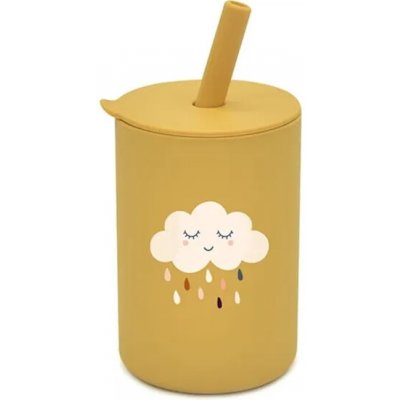 BocioLand silikon hrnek s brčkem Mráček hořčicová 150 ml – Sleviste.cz