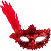Karnevalový kostým Carnival Toys Červená škraboška s peřím