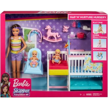 Barbie Chůva v dětském pokojíčku herní set